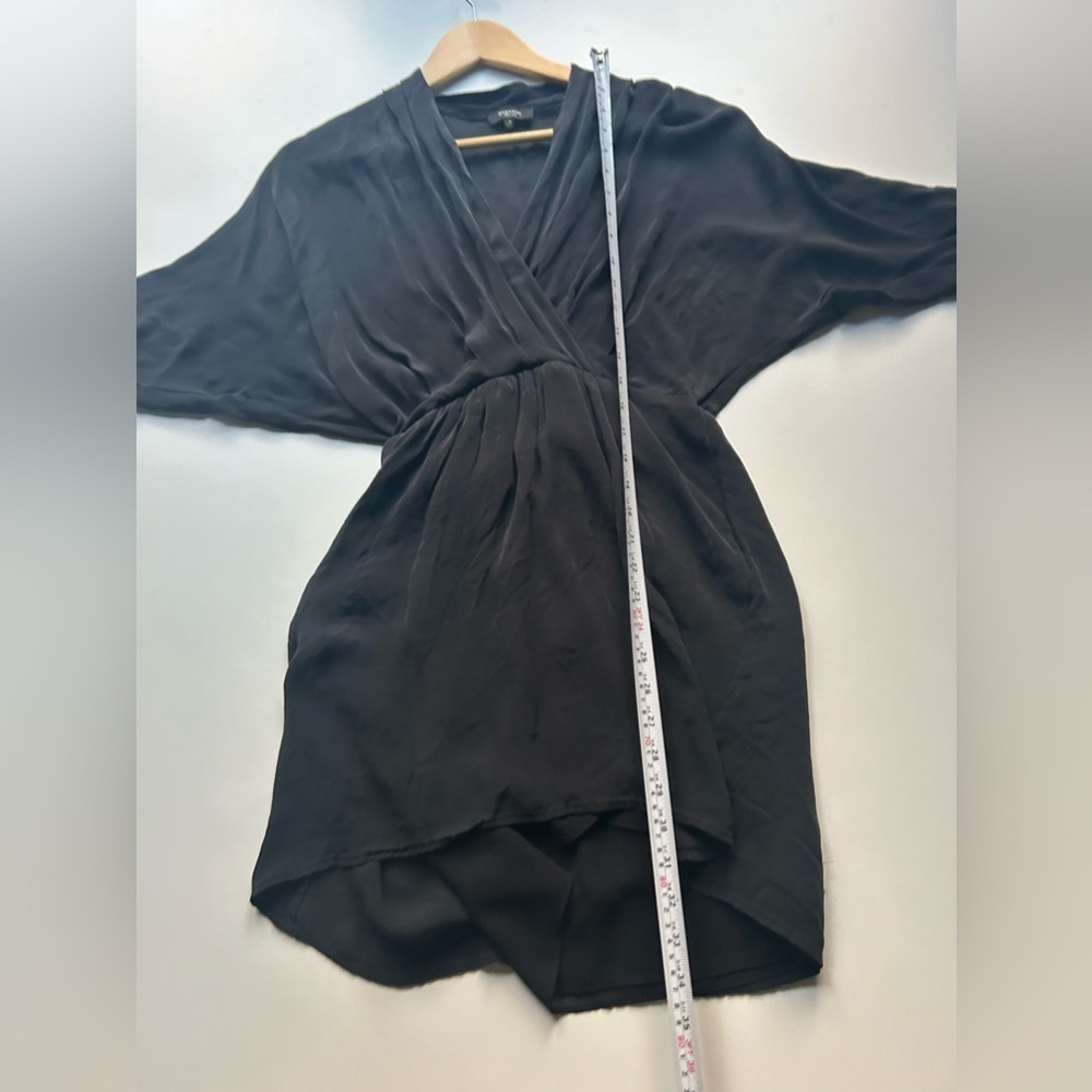 Aritzia 100% SILK - Babaton Cuthbert Dress BUTTERY soft XS Black - Picture 5 of 10